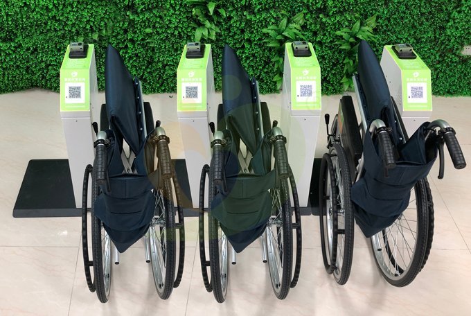 展会商超共享轮椅-医院大堂共享扫码轮椅现身